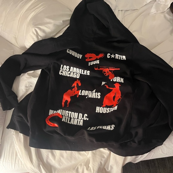 Black Cowboy Carter World Tour 2025 Hoodie - Picture 2 of 4